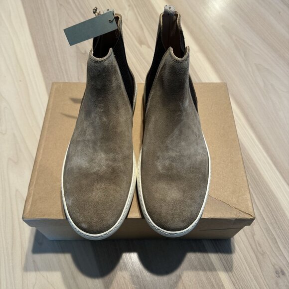 NWB Astroflex Rolflex Stone Brown Suede Chelsea Boots Men's Size 44 - Picture 5 of 10